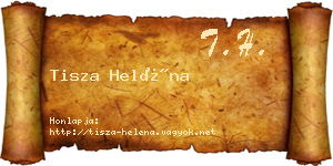 Tisza Heléna névjegykártya